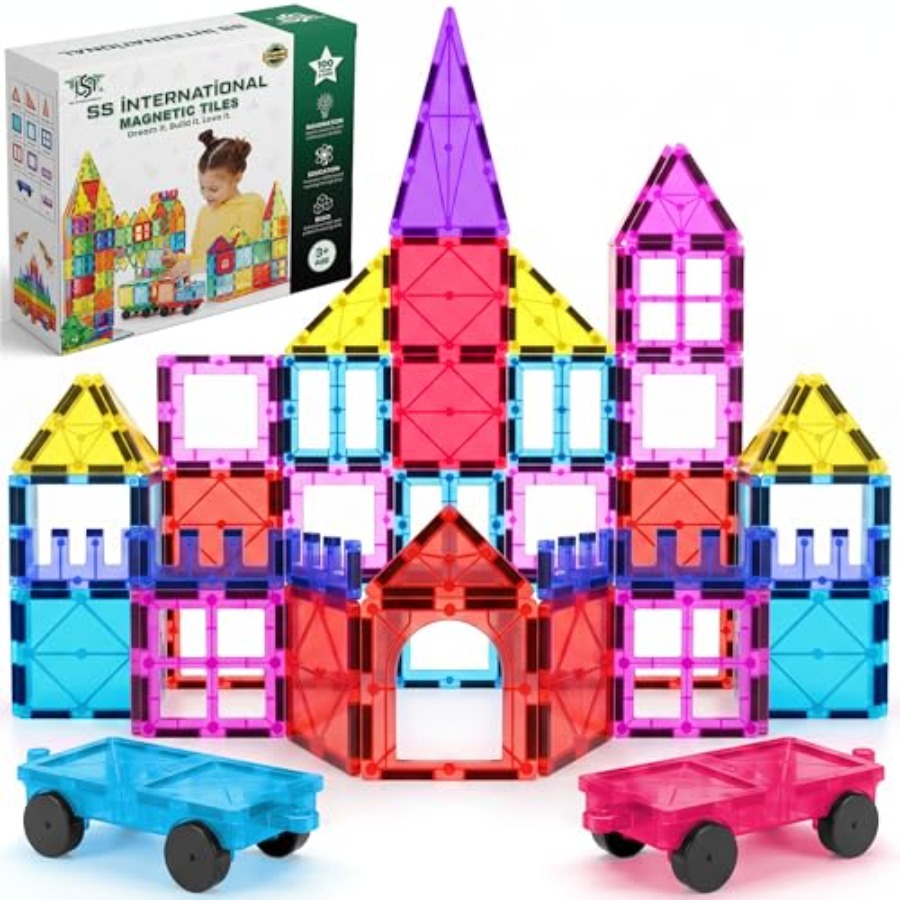 Magnetic Building Tiles Set 100Pcs - Magnetische bouwstenen set van 100 stuks