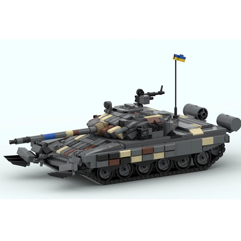Lego Compatible Military Tank - T-72AV Main Battle Tank-blokken, militair gepantserd