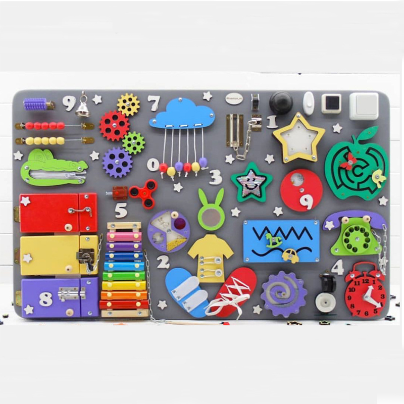 Montessori Wooden Busy Board Toddler - Drukke Board Diy Montessori Speelgoed Lock