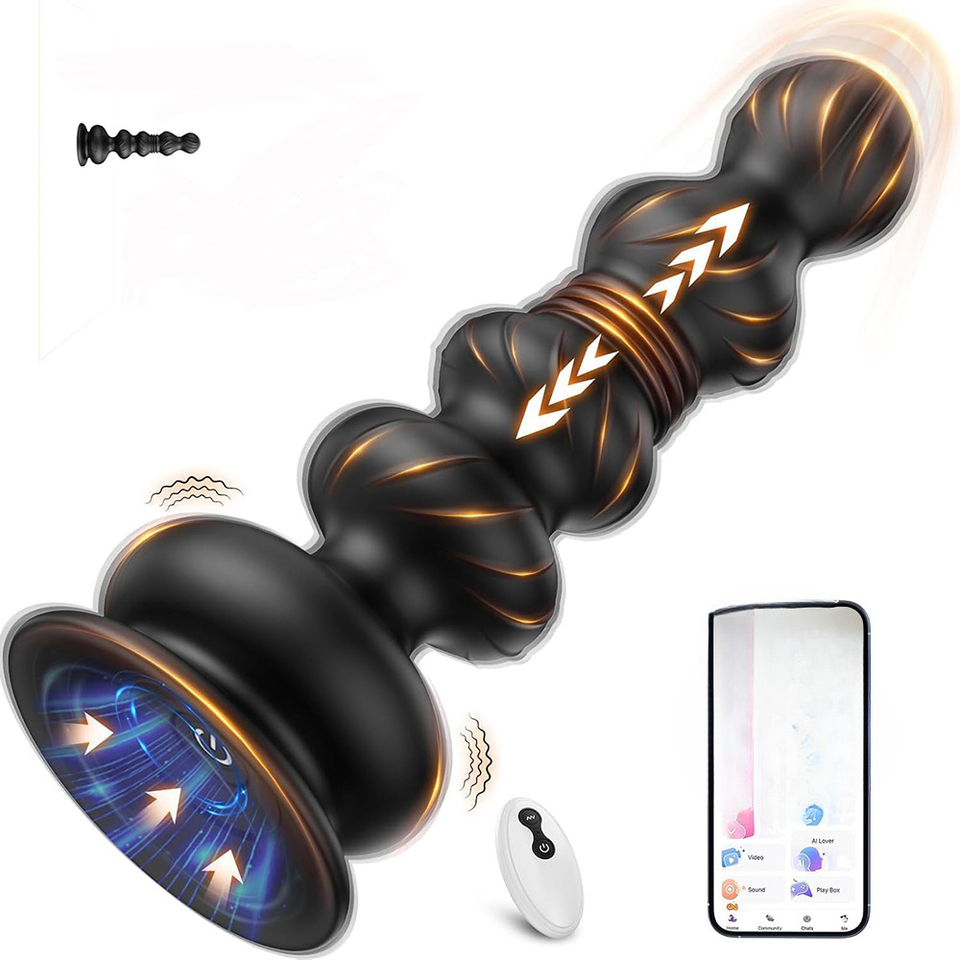 Remote Control Toys - App+afstandsbediening Vibrator Stotende Anale Kralen Prostaat