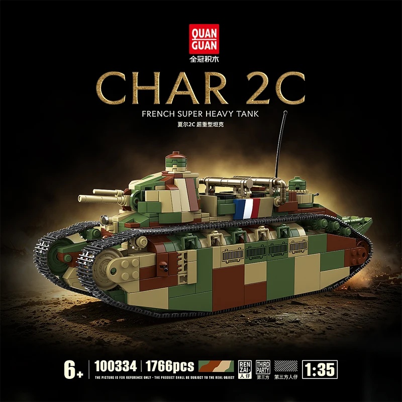 Lego Compatible Military Tank - Franse Char 2c Super Zware Tank