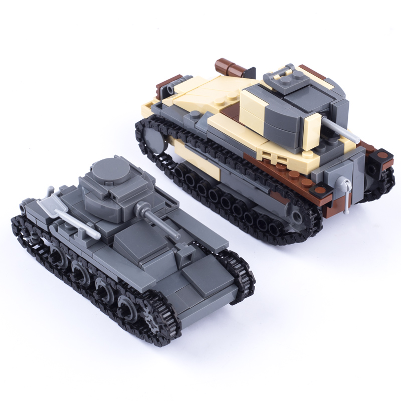 Lego Compatible Military Tank - WW2 Japan Militaire Tank Bouwstenen Soldaat