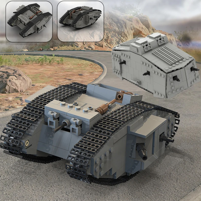 Lego Compatible Military Tank - MOC WW1 Duitsland Militaire A7V Combat