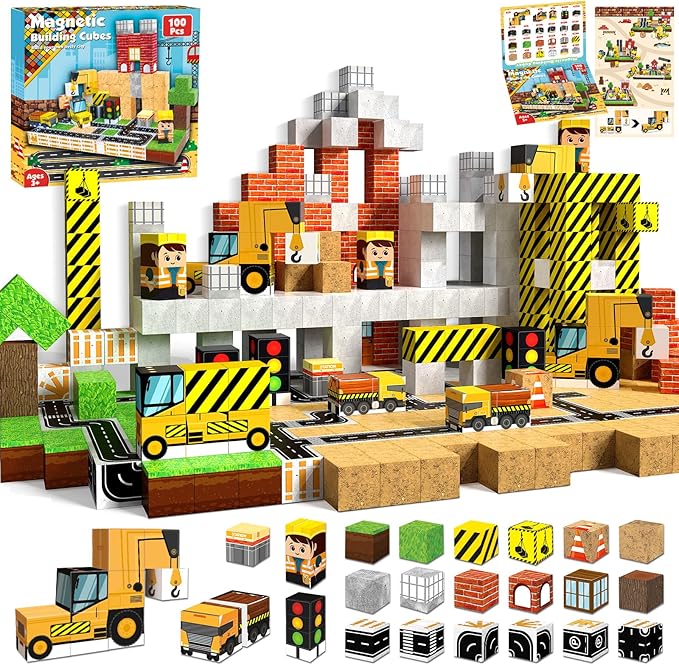 100 STKS magnetische blokken,  - Magnetic Building Tiles Set 100Pcs recensie en prijs