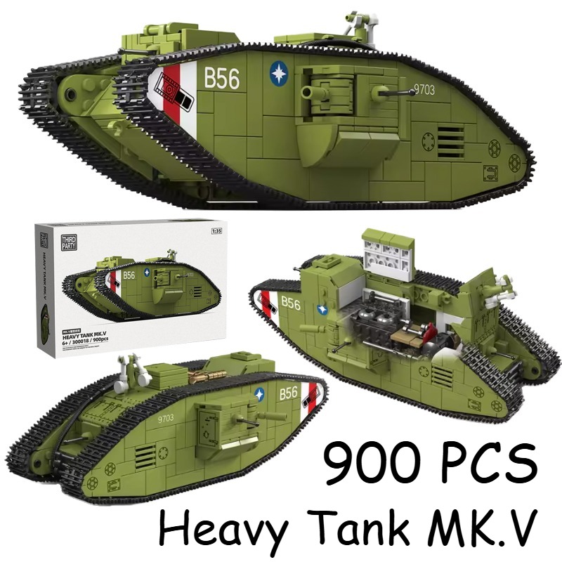 900PCS Eerste Wereldoorlog Zwa - Lego Compatible Military Tank recensie en prijs