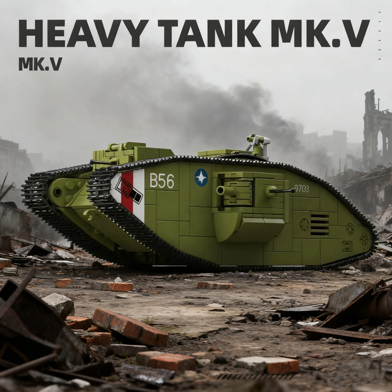 900PCS Eerste Wereldoorlog Zwa - Lego Compatible Military Tank recensie en prijs