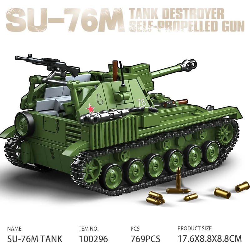 De Sovjet SU-76M Tank Destroye - Lego Compatible Military Tank recensie en prijs