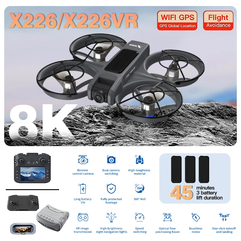 Originele X226/X226VR GPS Opvo - Fpv Brushless Rc Drone 4K recensie en prijs