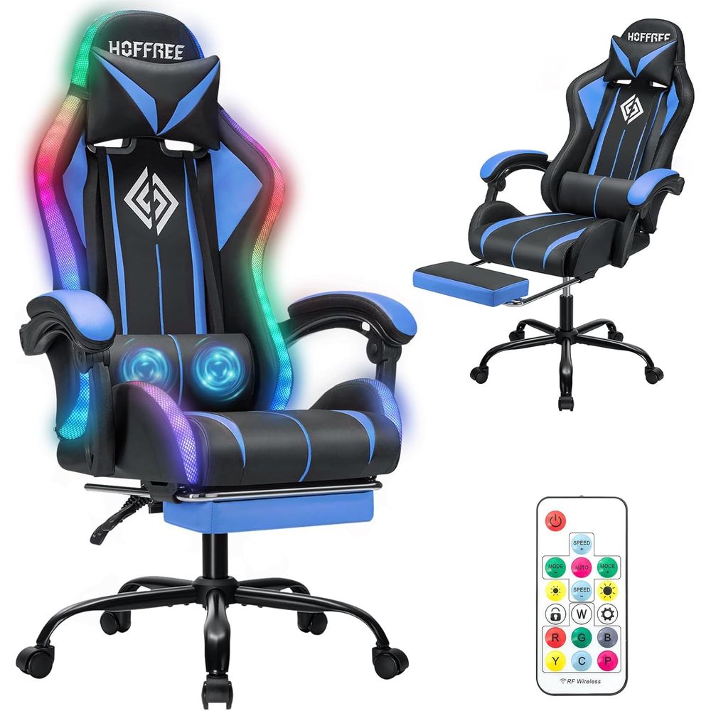 LED-gamingstoel met massage RG - Video Games recensie en prijs