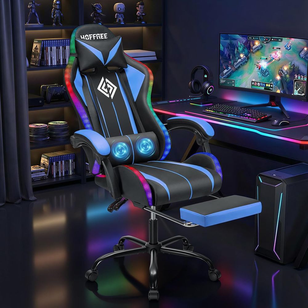 LED-gamingstoel met massage RG - Video Games recensie en prijs