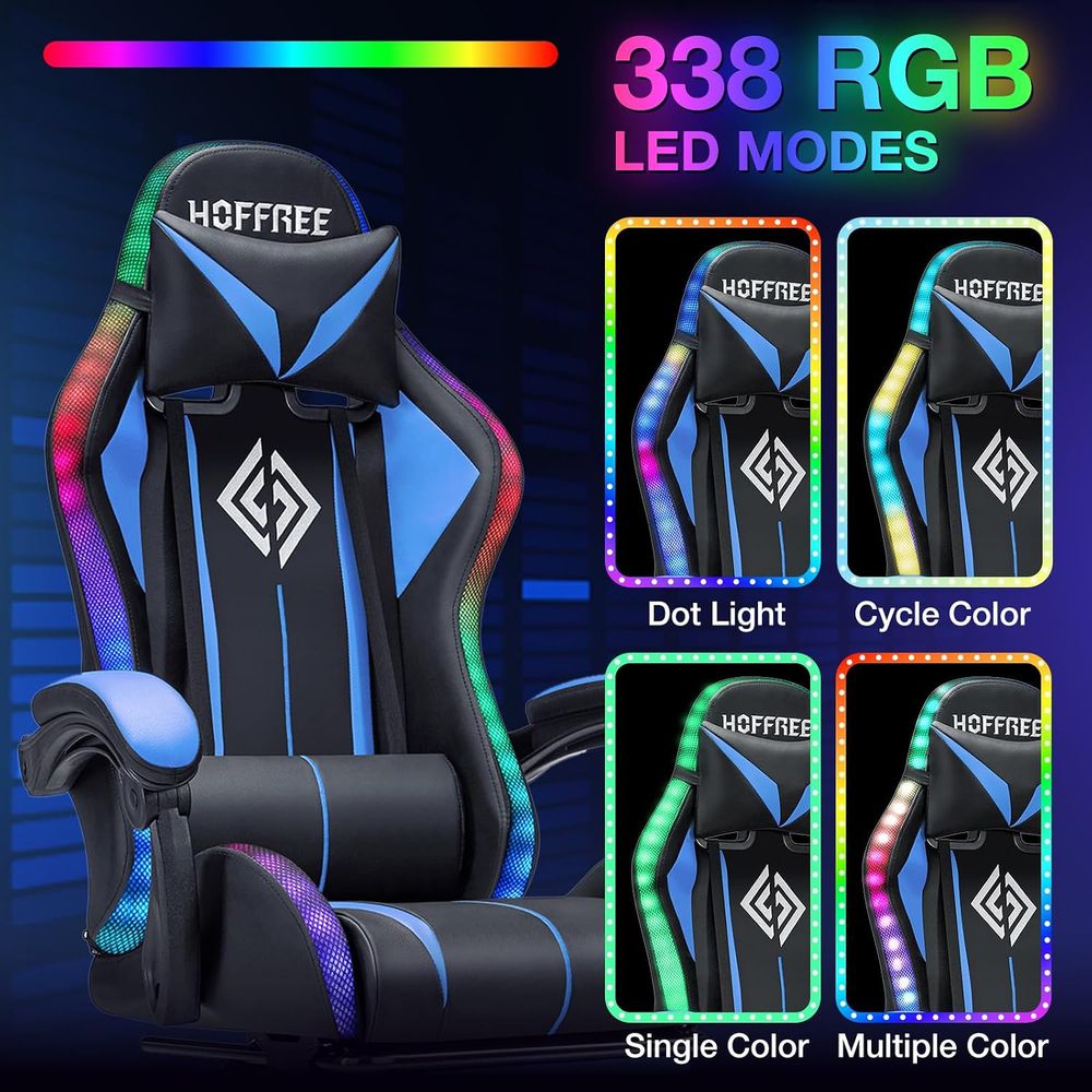 LED-gamingstoel met massage RG - Video Games recensie en prijs