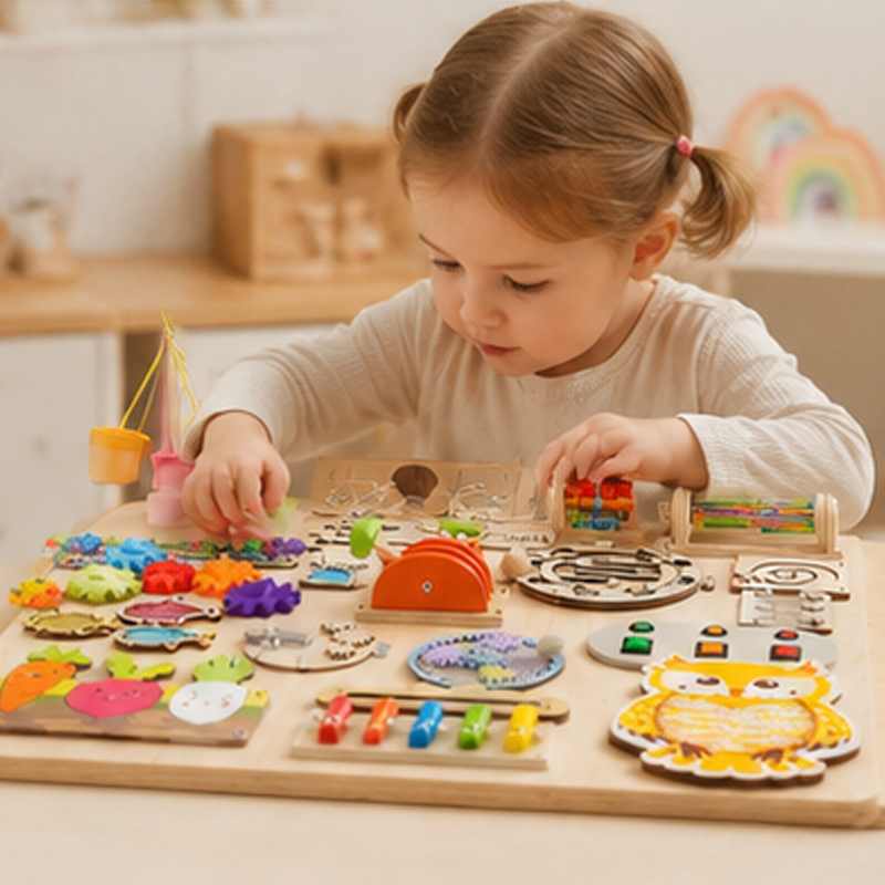 Premium Montessori Drukke Bord - Montessori Wooden Busy Board Toddler recensie en prijs